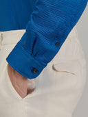 Shirt man xacus solid colour seersucker blue royal_5