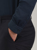 Shirt man xacus solid colour seersucker navy blue_5