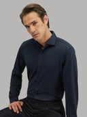 Shirt man xacus solid colour seersucker navy blue_7