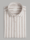 Shirt man xacus stripe textured beige_1