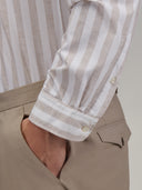 Shirt man xacus stripe textured beige_5