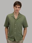 Shirt man xacus solid colour seersucker army green_3