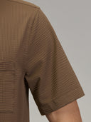 Shirt man xacus solid colour seersucker brown_5