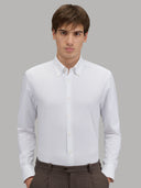 Shirt man xacus solid colour twill white_3