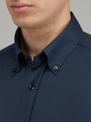 Shirt man xacus solid colour oxford navy blue_2