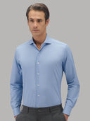Shirt man xacus solid colour textured deep sky blue_3