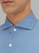 Shirt man xacus solid colour textured blue_2