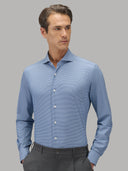 Shirt man xacus solid colour textured blue_3