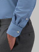 Shirt man xacus solid colour textured blue_5