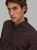 Shirt man xacus stripe twill dark red_7