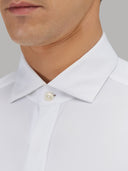Shirt man xacus solid colour twill white_2