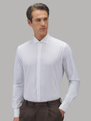 Shirt man xacus solid colour twill white_3