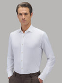Shirt man xacus solid colour twill white_3
