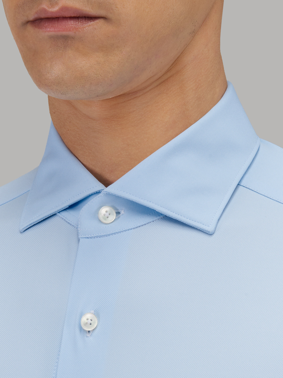 Shirt Collar Small Cutaway Solid Colour Twill Sky Blue Xacus Shirt Collar Small Cutaway Solid Colour Twill Sky Blue Xacus