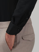 Shirt man xacus solid colour twill black_5