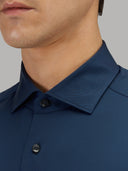 Shirt man xacus solid colour twill navy blue_2