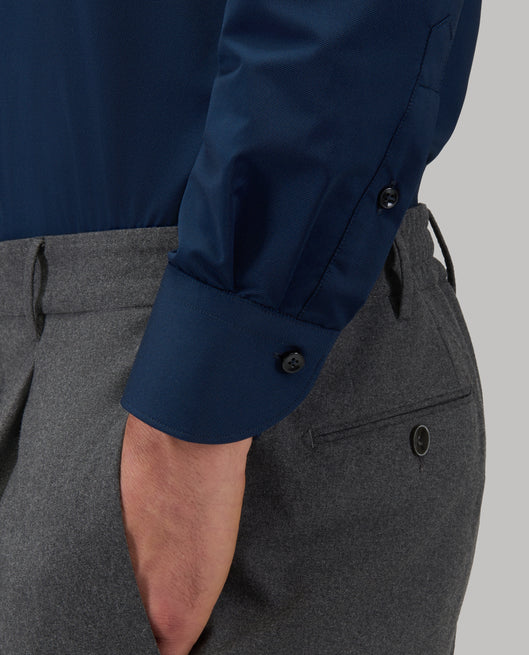 Shirt man xacus solid colour twill navy blue_5