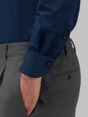 Shirt man xacus solid colour twill navy blue_5