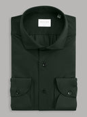 Shirt man xacus solid colour twill dark green_1