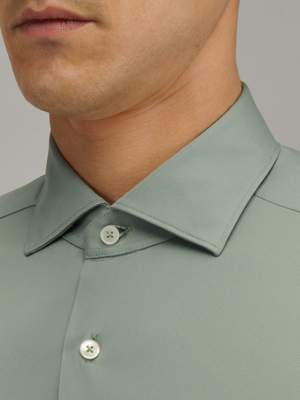 Shirt Collar Small Cutaway Solid Colour Textured Sage Green Xacus Shirt Collar Small Cutaway Solid Colour Textured Sage Green Xacus