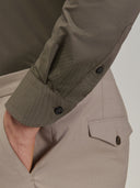 Shirt man xacus solid colour textured brown_5