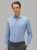 Shirt man xacus solid colour textured deep sky blue_3
