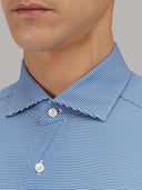 Shirt man xacus solid colour textured blue_2