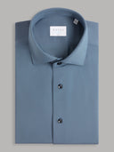 Shirt man xacus solid colour textured airforce blue_1