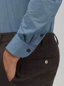 Shirt man xacus solid colour textured airforce blue_5