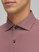 Shirt man xacus solid colour textured dark red_2