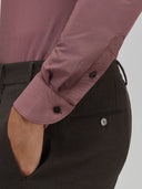 Shirt man xacus solid colour textured dark red_5