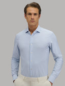 Shirt man xacus stripe textured blue_3
