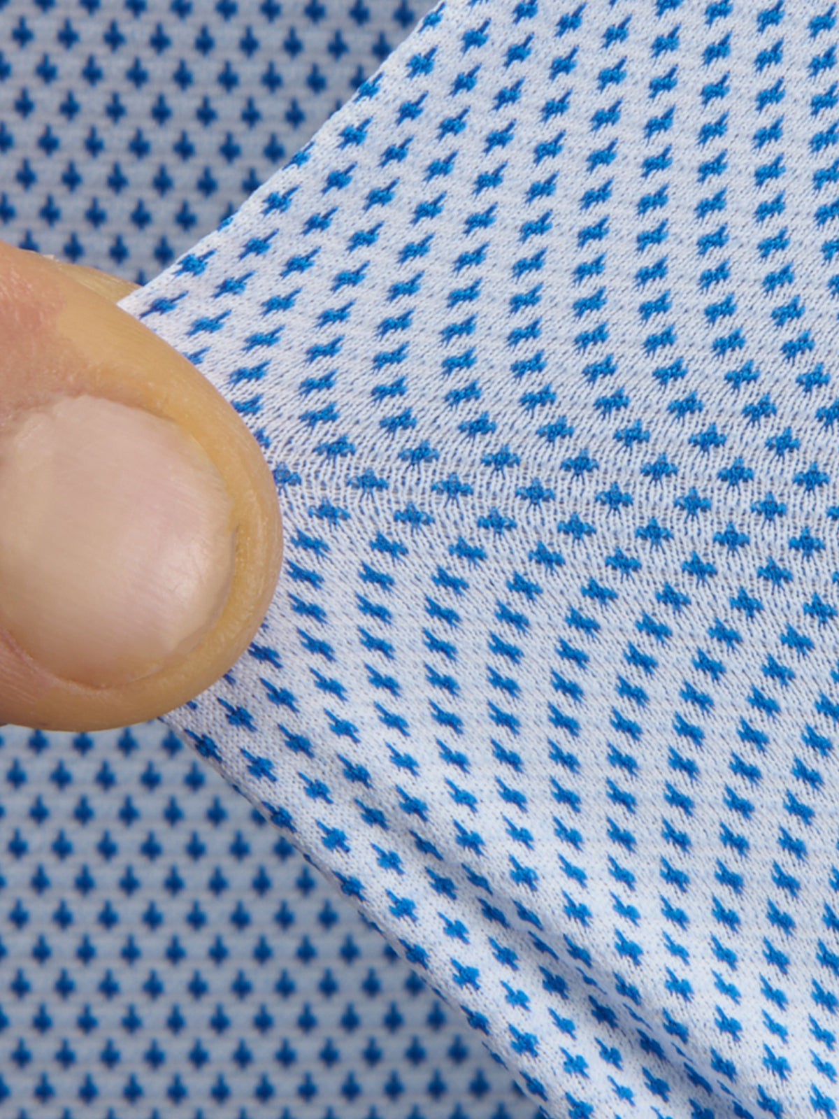 Shirt Collar Small Cutaway Pattern Textured Blue