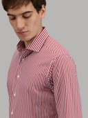 Shirt man xacus stripe textured fire red_7
