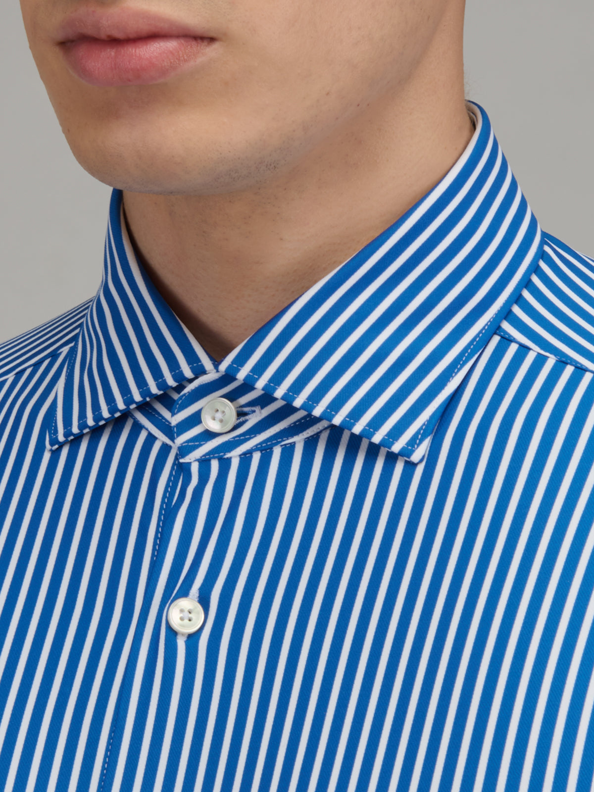 【BLUE】Open Collar Bumpy Stripe 2025_03_Product_BeamsPlus_Bump