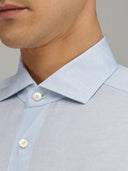 Shirt man xacus solid colour textured light blue_2