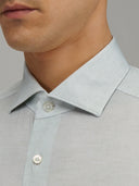 Shirt man xacus solid colour textured green_2