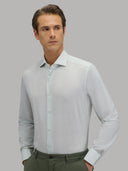 Shirt man xacus solid colour textured green_3