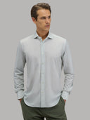 Shirt man xacus solid colour textured green_6
