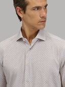 Shirt man xacus pattern textured beige_7