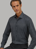 Shirt man xacus pattern textured dark grey_7