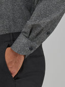 Shirt man xacus pattern textured black and white_5
