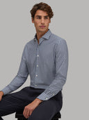 Shirt man xacus stripe oxford navy blue_7