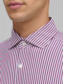 Shirt man xacus stripe twill wine_2