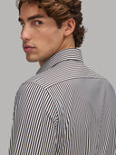 Shirt man xacus stripe twill brown_7