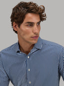 Shirt man xacus stripe twill dark blue_7
