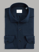 Shirt man xacus solid colour oxford navy blue_1