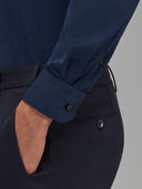 Shirt man xacus solid colour textured dark blue_5