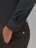 Shirt man xacus solid colour textured black_5