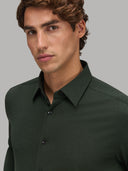 Shirt man xacus solid colour textured dark green_7